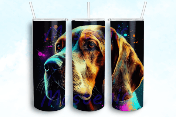 Bloodhound Dog Tumbler Template
