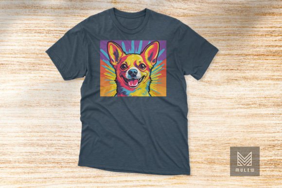 Cute Collie Dog Pop Art T-shirt Design
