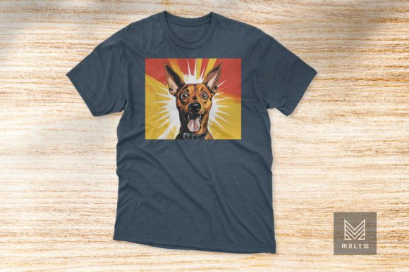 Cute Pinscher Dog Pop Art T-shirt Design