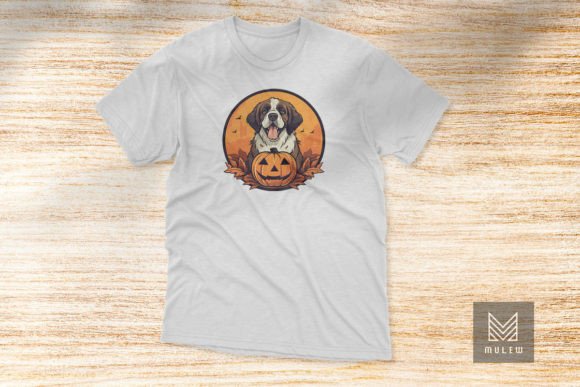 Cute Saint Bernard Dog Halloween
