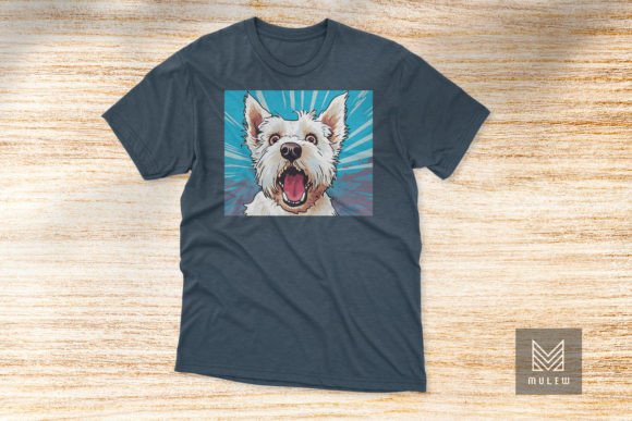 Cute White Terrier Dog Pop Art T-shirt