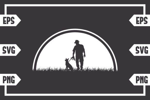 Half Circle - Guy with Dog