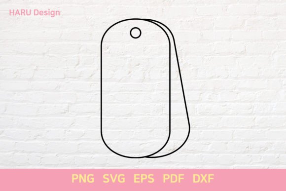 Military Dog Tag Outline