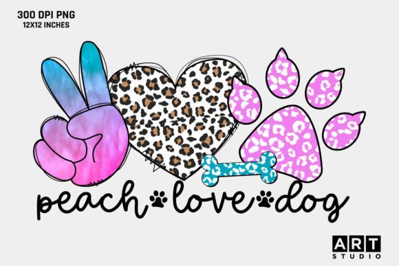 Peach Love Dog Sublimation