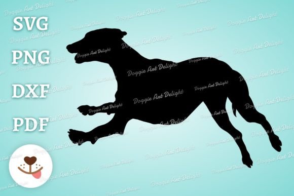 Running Italian Greyhound Dog Silhouette