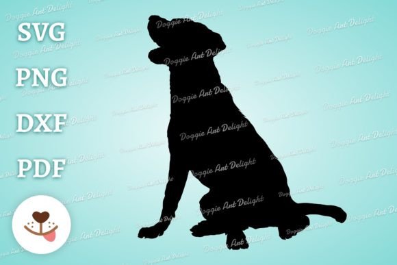 Sitting Labrador Svg Vector Silhouette